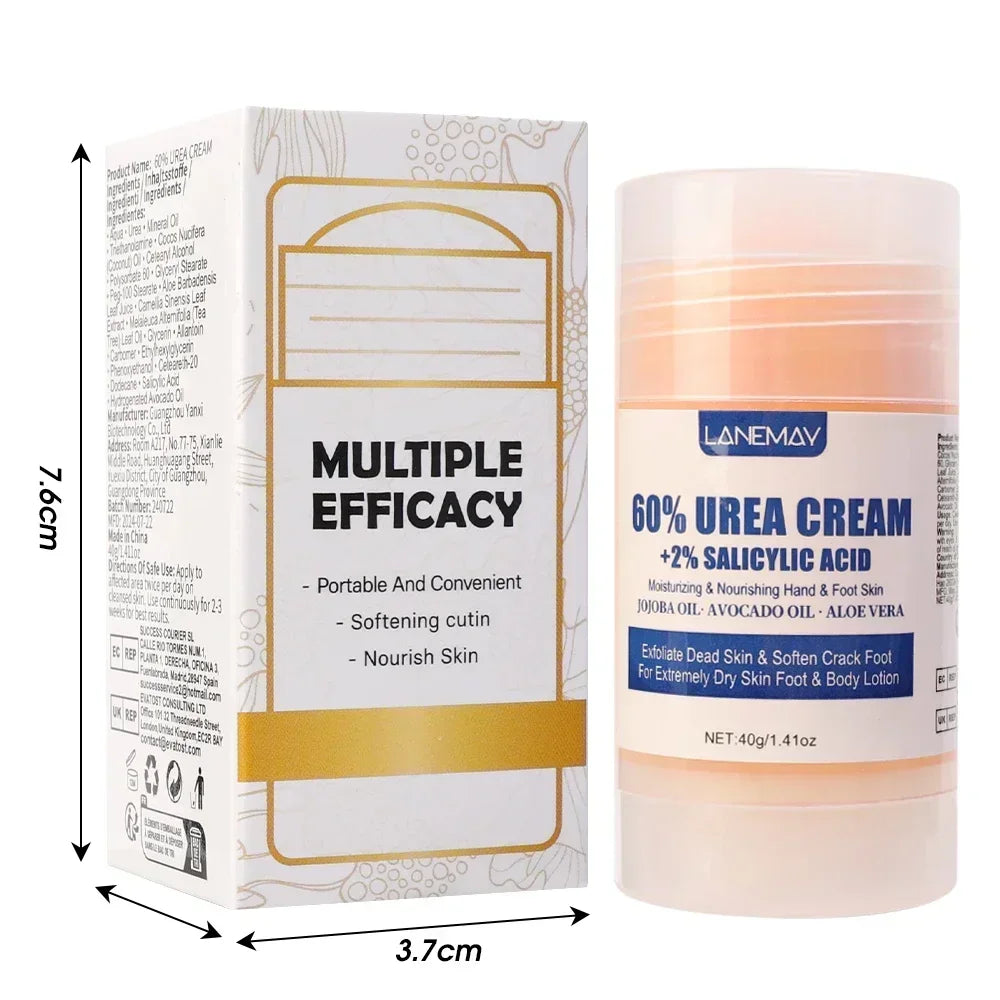 Crème Hydratante en Profondeur pour les Pieds Secs et Craquelés, Talon, Doux, Adoucissant la Peau, Fruité, Soins des Mains et des Pieds, Outils en Bâton, 40g