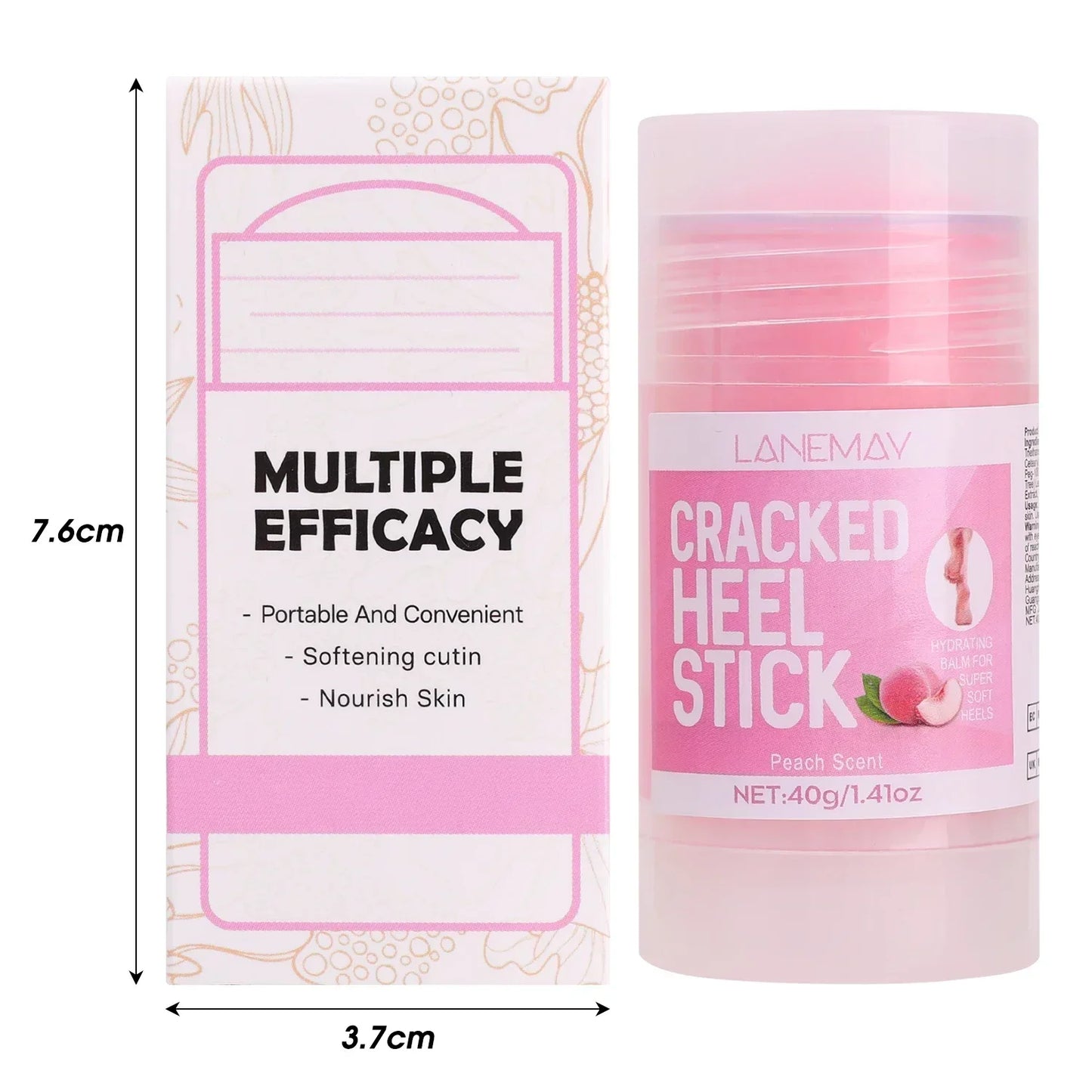 Crème Hydratante en Profondeur pour les Pieds Secs et Craquelés, Talon, Doux, Adoucissant la Peau, Fruité, Soins des Mains et des Pieds, Outils en Bâton, 40g