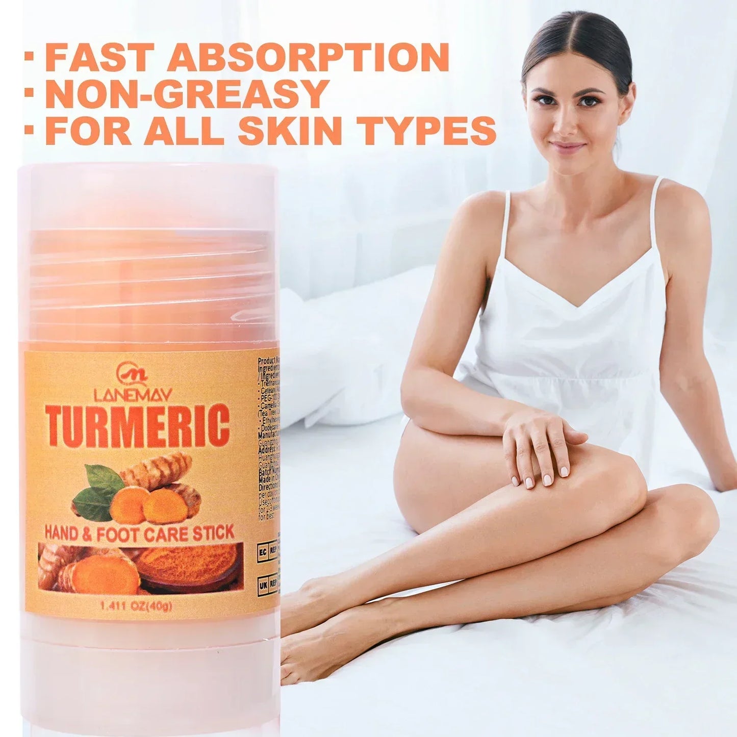 Crème Hydratante en Profondeur pour les Pieds Secs et Craquelés, Talon, Doux, Adoucissant la Peau, Fruité, Soins des Mains et des Pieds, Outils en Bâton, 40g