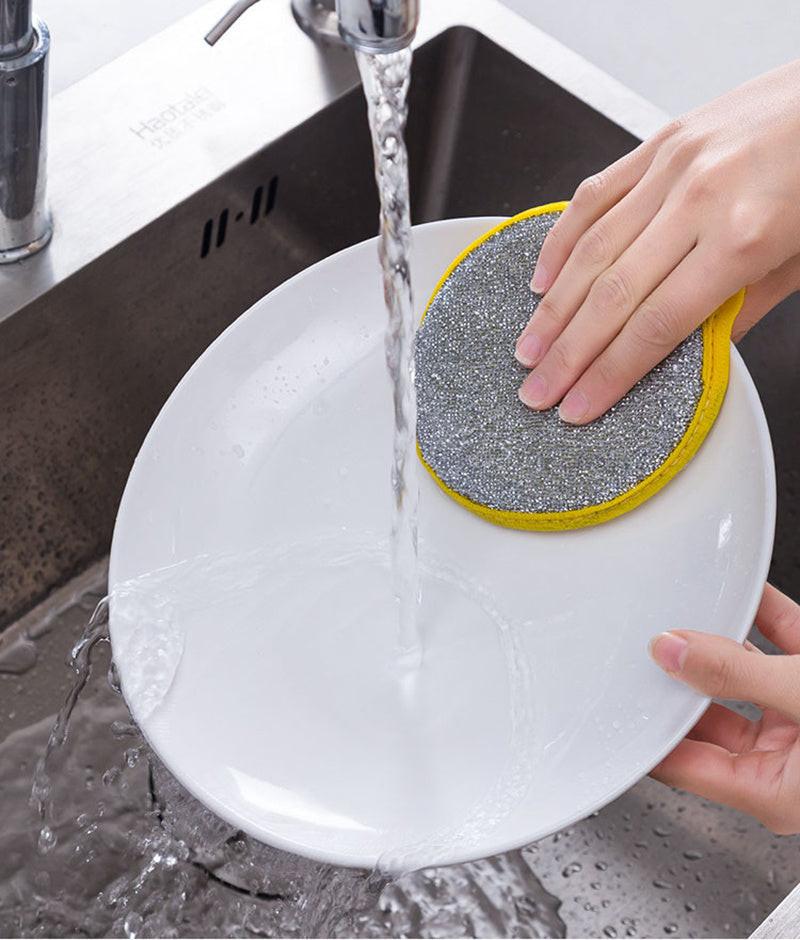 5/10pcs, Double Side Dishwashing Sponge Pan Pot Dish Wash Sponges Household Cleaning Tools Kitchen Tableware Dish Washing Brush